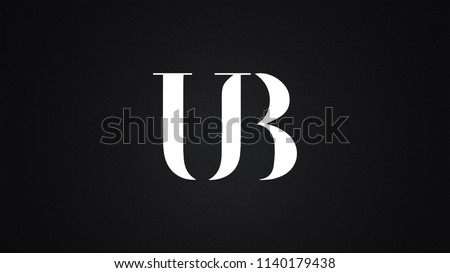 UB Letter Logo Design Template Vector