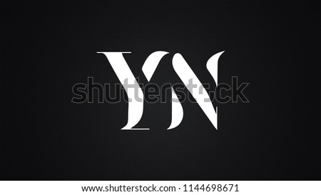 YN Letter Logo Design Template Vector Stok fotoğraf © 