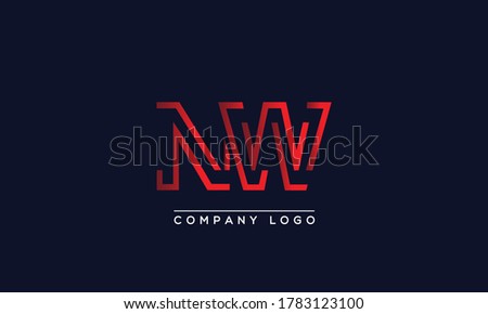 Creative letter NW or WN Logo Design Vector Template. Initial Letter NW Logo Design	