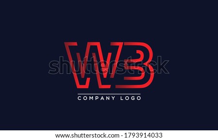 Creative Letters WB, BW Logo Design Vector Template. Initial Letters WB Logo Design