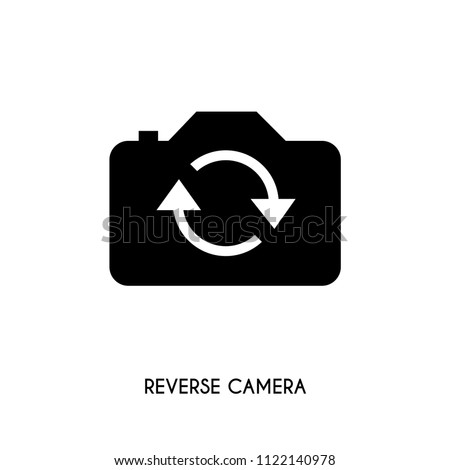Reverse camera vector icon