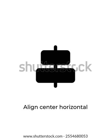 Black Align center horizontal vector icon