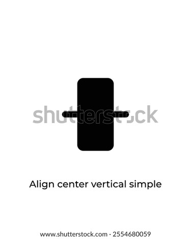 Black Align center vertical simple vector icon