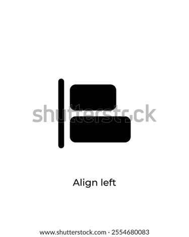 Black Align left vector icon