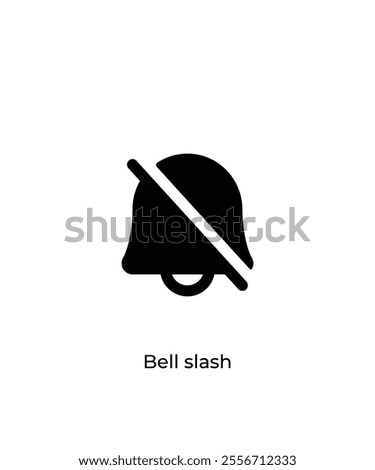 Black Bell slash vector icon