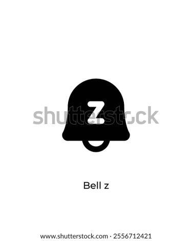 Black Bell z vector icon