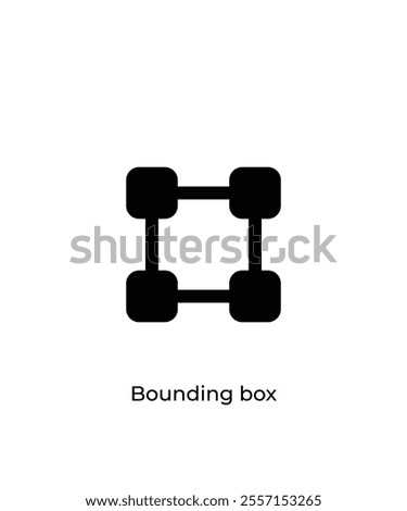 Black Bounding box vector icon