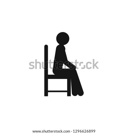 sit down icon vector on white background, sit down trendy filled icons from People collection.