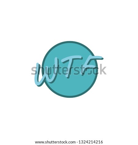 wtf, icon Vector illustration isolated on white background. Perfect to use for print layouts, web banners design and other creative projects - Vector