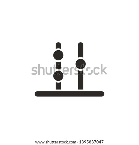 Abacus, counting icon - Vector. Simple element illustration from UI concept. Abacus, counting icon - Vector. Infographic concept vector illustration. on white background