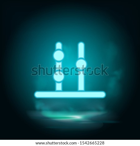 Abacus, counting neon icon - Vector. Blue neon illustration. Abacus, counting neon icon - Vector. Infographic concept vector illustration