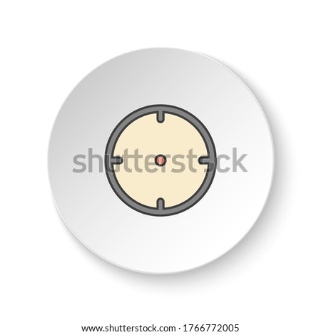 Round button for web icon, Spyhole. Button banner round, badge interface for application illustration