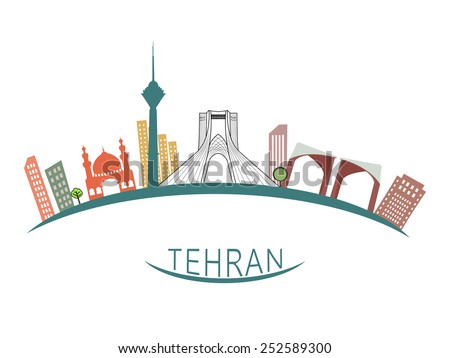 Tehran city illustration