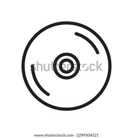 CD vector icon. Compact disc flat sign design. DVD symbol. CD pictogram. UX UI icon 