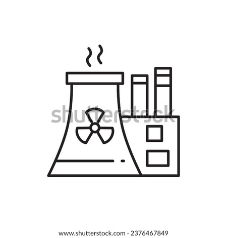 Nuclear plant icon. Nuclear plant flat sign design. Radiation vector symbol bio hazard pictogram. UX UI icon power plant