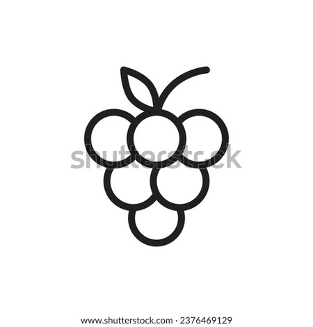 Grape icon. Grape flat sign design. Grape symbol vector pictogram. UX UI icon grape