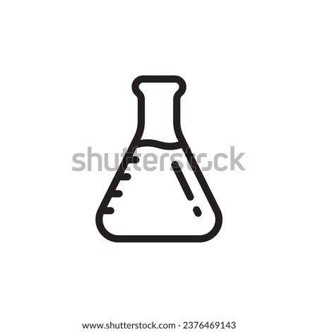 Flask icon. Chemical flask flat sign design. Glass flask symbol vector pictogram. UX UI icon