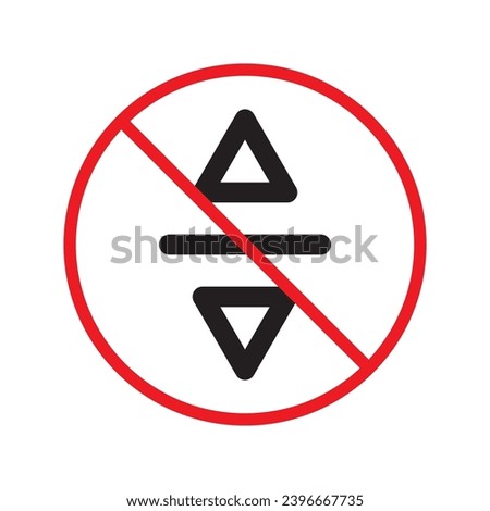 No envelope icon. Forbidden mailing icon. No email vector sign. Prohibited mailing vector icon. Warning, caution, attention, restriction flat sign design. No letter UX UI
