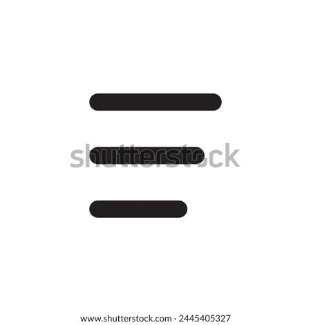 List bullets vector icon. Menu format flat sign design. Formatting items symbol pictogram. Hamburger list ellipsis icon. Ellipsis menu sign. Burger menu sign. UX UI icon