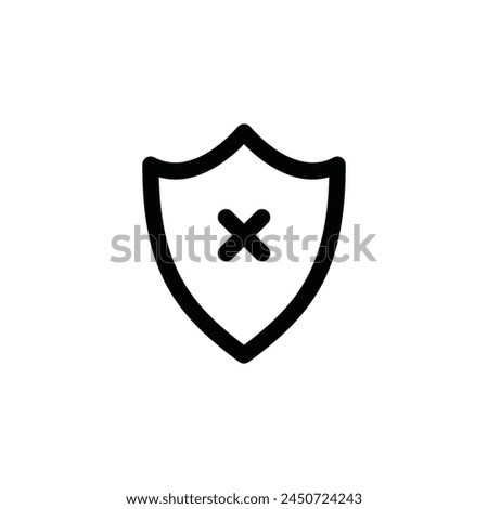 Antivirus vector icon. Anti virus flat sign design. Shield symbol pictogram. Protection shield icon. Guard sign. Defence sign. UX UI icon