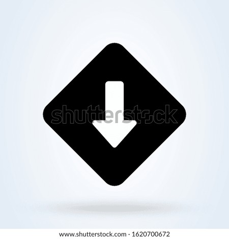 Low Priority icon. vector Simple modern  design illustration.