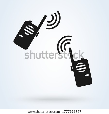 Walkie talkie radio. vector Simple modern icon design illustration.