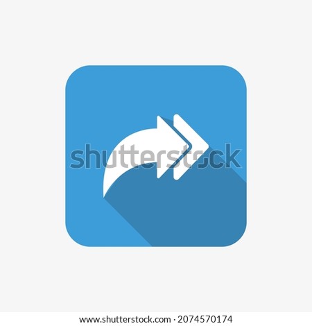 Double forward arrow icon. Email forward symbol. File share sign. Usage for web and mobile