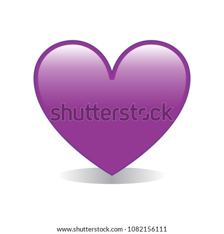 Violet Heart Emoji Vector