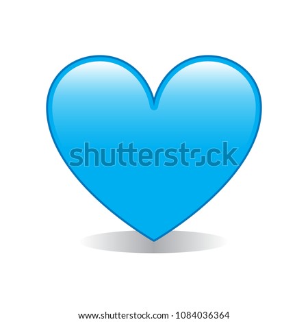 Blue Heart Emoji Vector