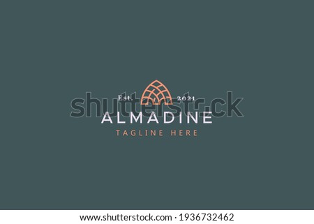 Islamic Monogram Logo Vector Template. Abstract Dome or Mihrab Shape Part Of Mosque. Letter M Or A Brand Identity Concept.