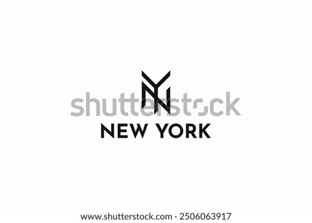 NY Letter Logo for New York Template Design Label Brand Identity