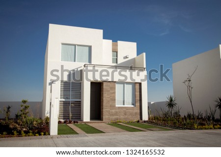 Similar – Image, Stock Photo Blue house, facade, 2 small windows