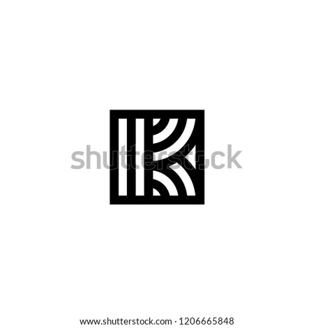 Line Vector Logo Letter K. K Letter Design Vector Lines