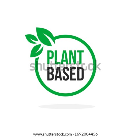 Green Vector Plant Based Icon. Illustration of Round Plant With Leafs.