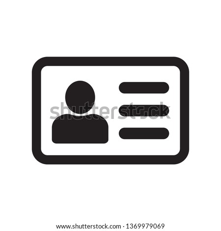 	
Employee clerk card, id card icon, vcard vector icon illustration for graphic design, logo, web site, social media, mobile app, ui 