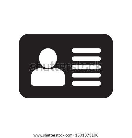 Employee clerk card, id card icon, vcard vector icon illustration for graphic design, logo, web site, social media, mobile app, ui 