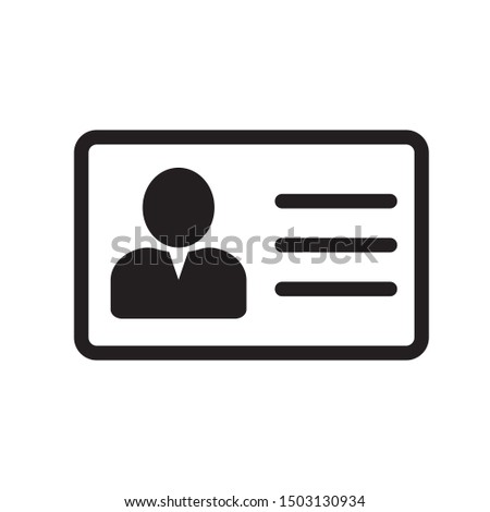 Employee clerk card, vcard vector icon illustration for graphic design, logo, web site, social media, mobile app, ui 