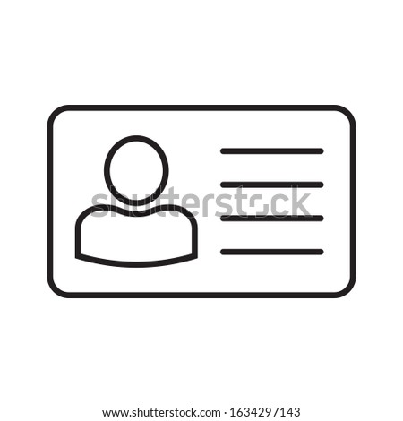 id card icon, vector isolated illustration