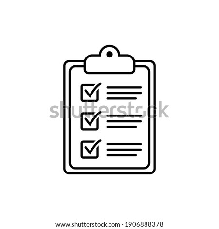 Clipboard line icon. Checklist sign symbol for web site and app design.