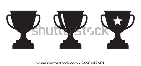 Trophy icon. Trophy cup, winner cup, victory cup icon. Reward symbol sign for web and mobile.