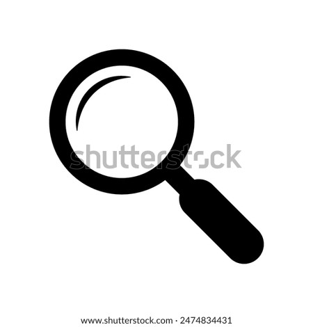 Magnifying glass icon, magnifier or loupe sign. Search icon.