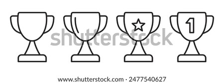 Trophy icon. Trophy cup, winner cup, victory cup icon. Reward symbol sign for web and mobile.