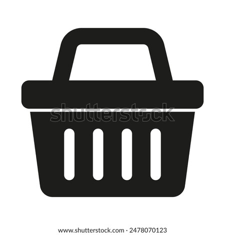 Shopping basket icon - vector illustration