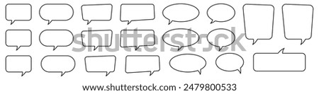 Speech bubble, speech balloon, chat bubble line art icon for apps and websites.