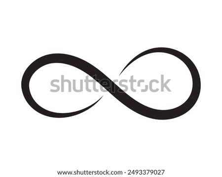 Hand drawn infinity symbol. Black infinity icon. Eternity, infinite, limitless and forever signs.