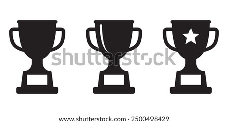 Trophy icon. Trophy cup, winner cup, victory cup icon. Reward symbol sign for web and mobile.