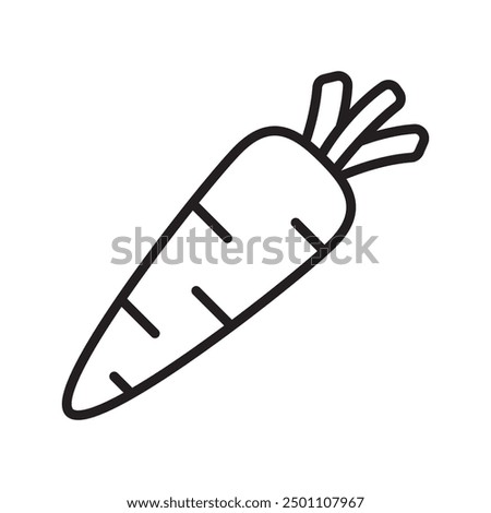 Carrot line icon. Vegetable food sign. Diet nutrition vector symbol. Line style carrot icon. Expanded stroke.