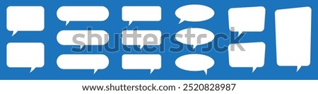 Blank empty speech bubbles. Speak bubble balloon, cartoon chatting box, message box. 