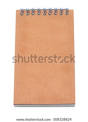 recycled paper notebook front cover