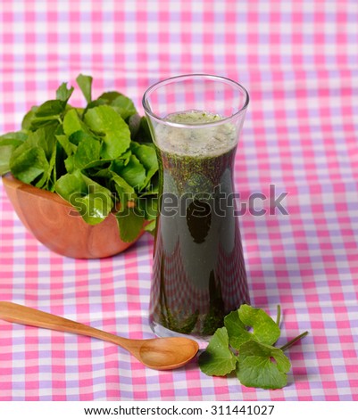 Centella asiatica, Asiatic Pennywort,Herbal Drink. Has medicinal properties